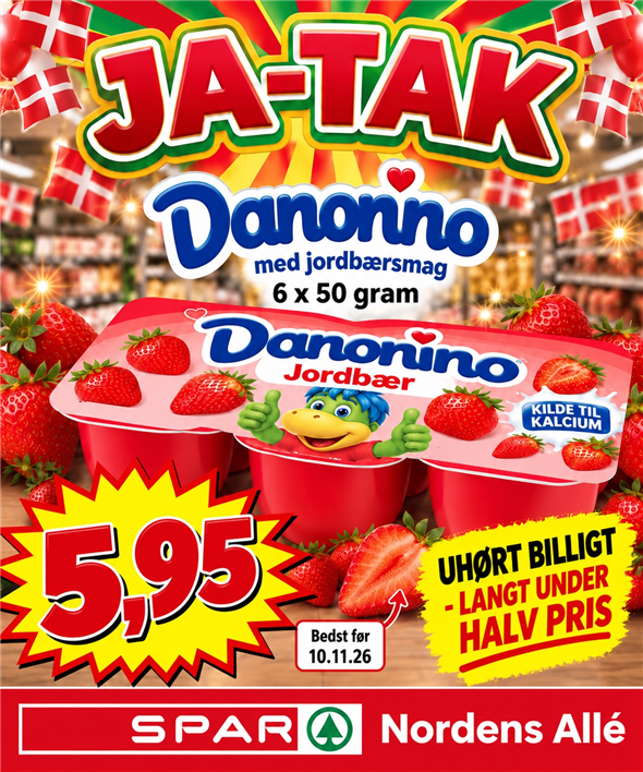Danonino jordbærsmag