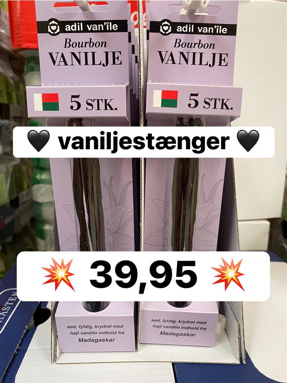 Vanille stænger 5 stk