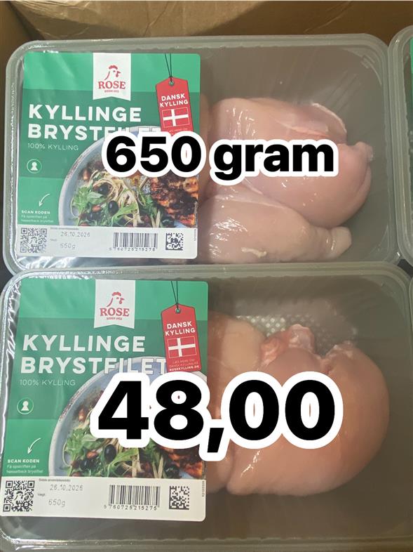 Kyllingebryst 650 gram